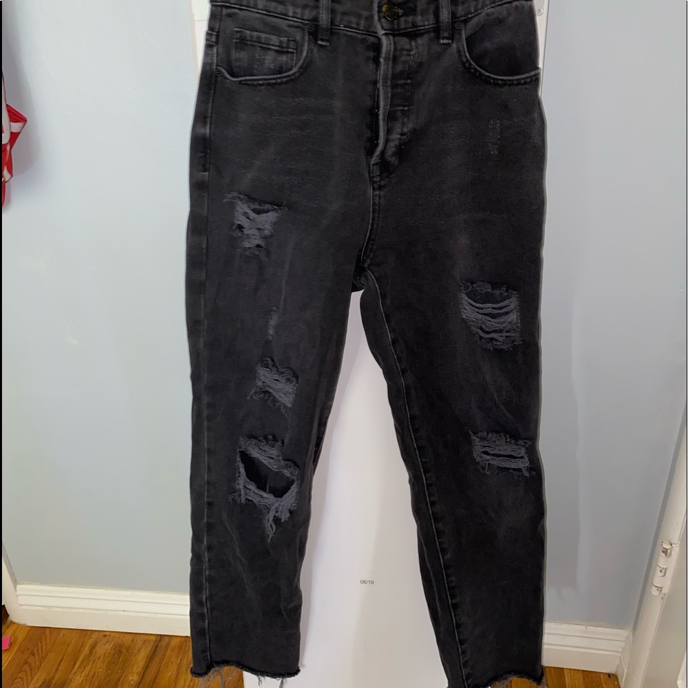 PacSun Black high waisted straight leg jeans